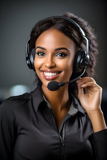 Contact customer service representative premium ai generated image